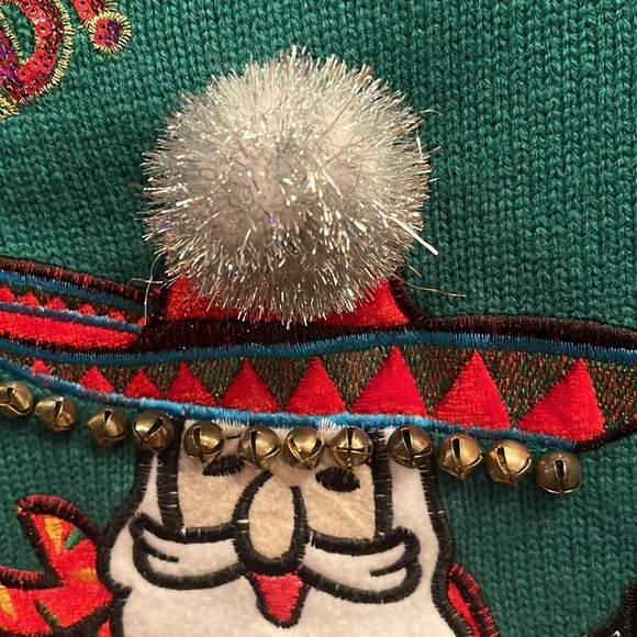 Holiday time, ugly Christmas sweater, Feliz Navidad size large - Picture 4 of 7